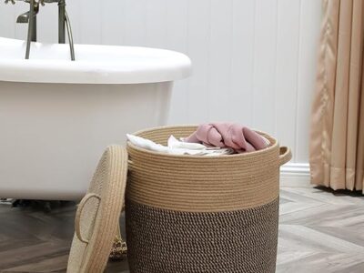 Cotton Rope Basket With Lid